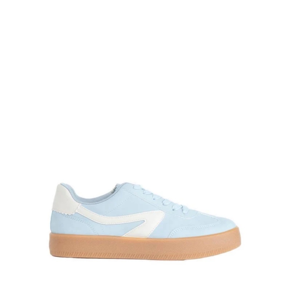 Dolce Vita Light Blue and White Low-Top Sneakers with Gum Sole (NWOB)